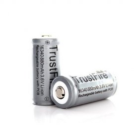 Аккумулятор 16340 TrustFire 880mAh Li-ion 3.7V с защитой
